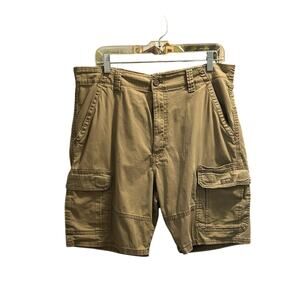 Wrangler Shorts Mens 36 Tan Cargo Relaxed Fit Khaki Baggy Dad Weekend Chores Y2K